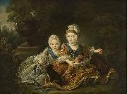 Francois-Hubert Drouais The Duke of Berry and the Count of Provence at the Time of Their Childhood oil painting on canvas